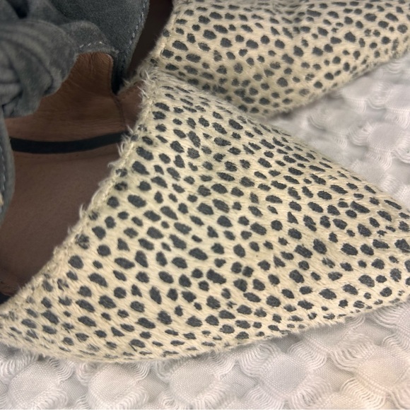 Caslon Women’s Bow Slip-On Mules Size 7M Suede & Animal Print Pointed Toe Flats - Picture 5 of 7